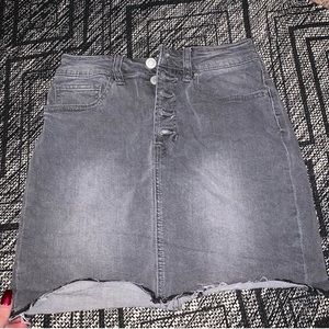 Grey jean skirt